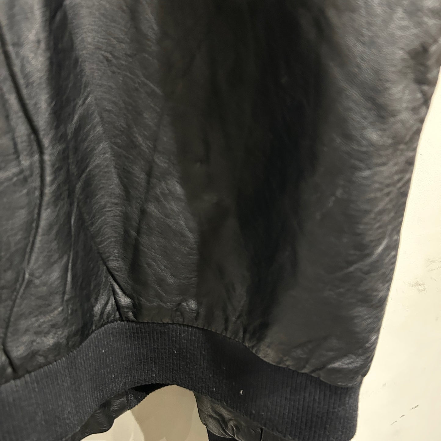 90's~ MEMBERS ONLY fake leather jacket ファイクレザー ジャケット ブラック (2XL)/B0584J-SO