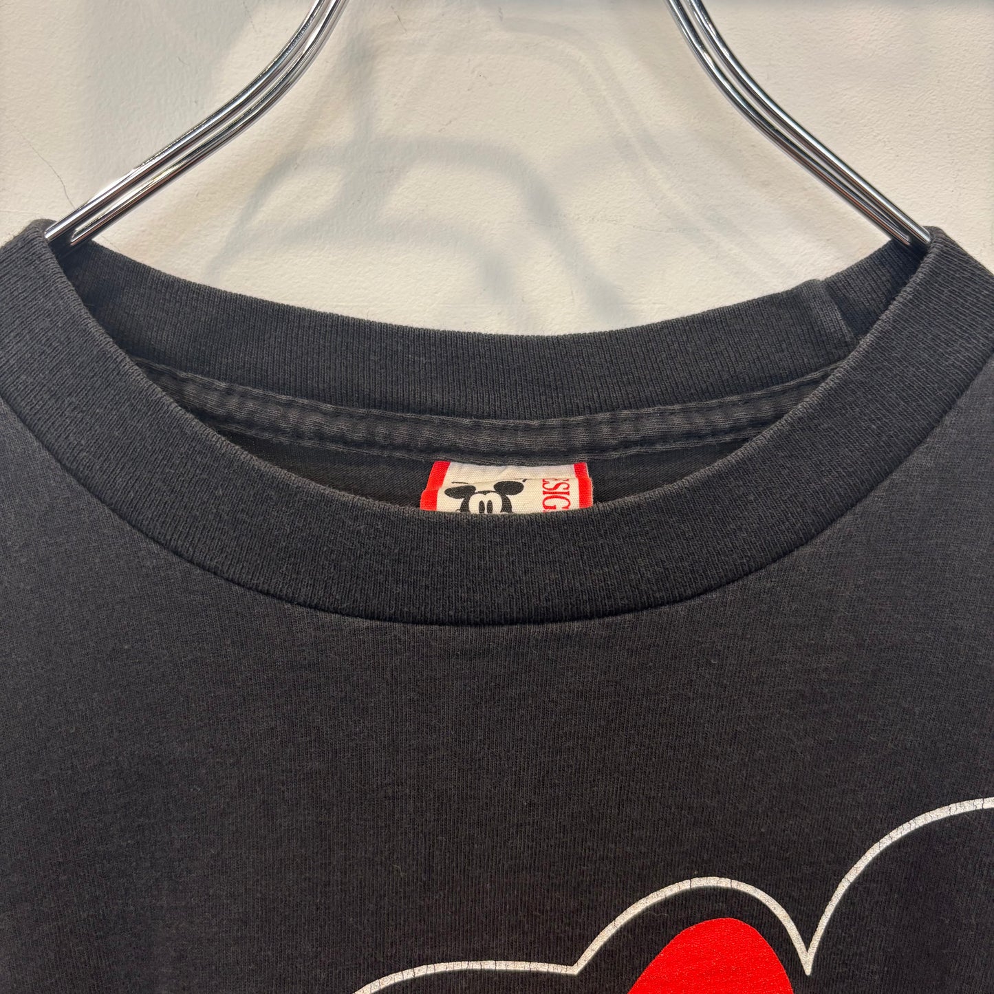 90's Disney ミニーマウス 両面プリント tシャツ黒(XXXXL)/C0503T