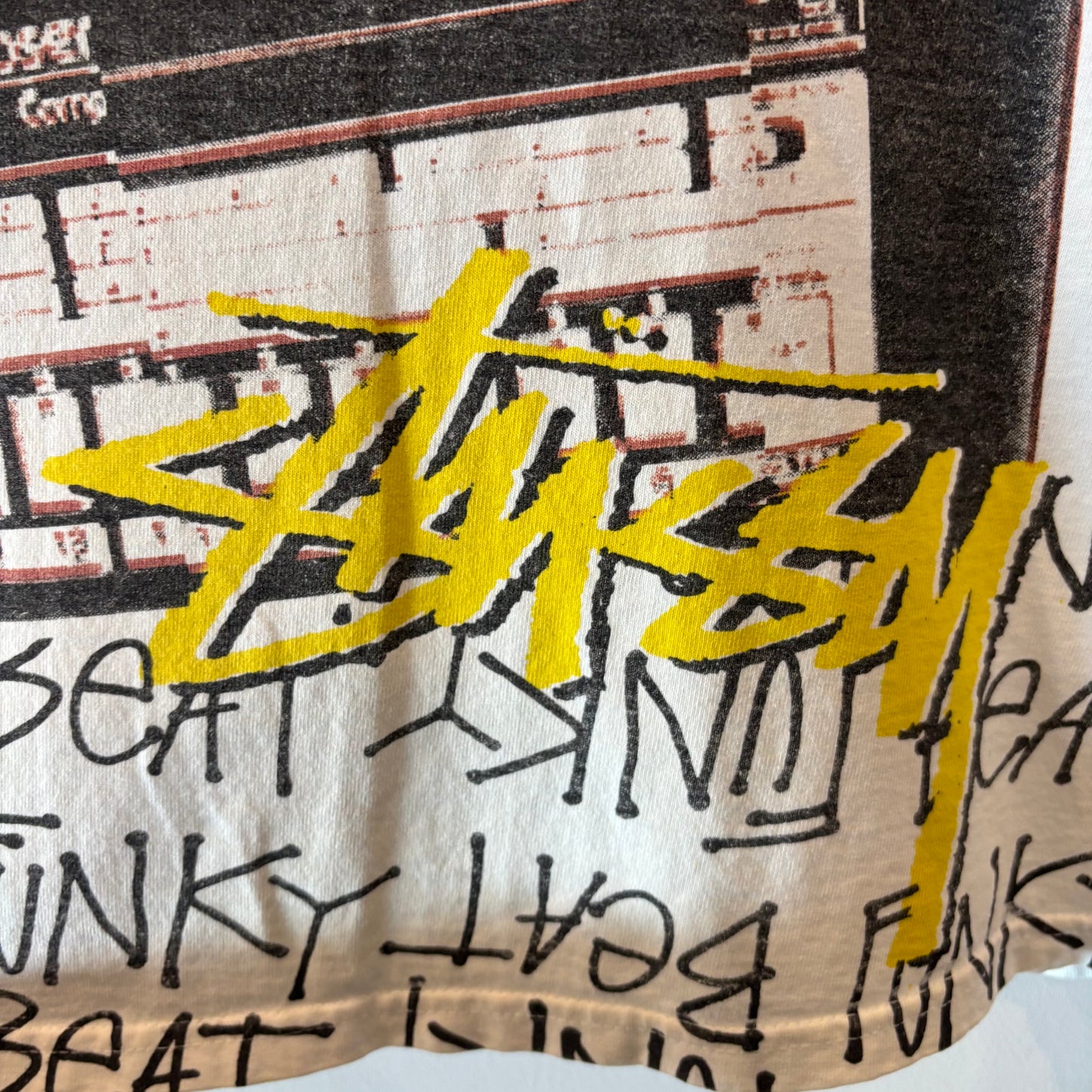 00's Stussy ステューシー Roland TR-808 "Funky Beat" コラボTシャツ 白 (XL)/B2209T-SO