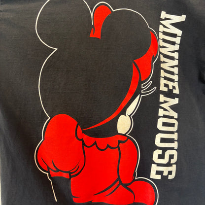 90's Disney ミニーマウス 両面プリント tシャツ黒(XXXXL)/C0503T