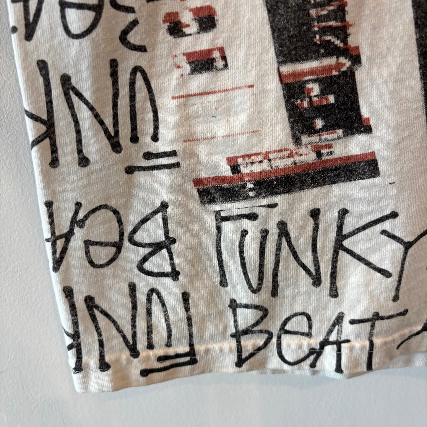 00's Stussy ステューシー Roland TR-808 "Funky Beat" コラボTシャツ 白 (XL)/B2209T-SO