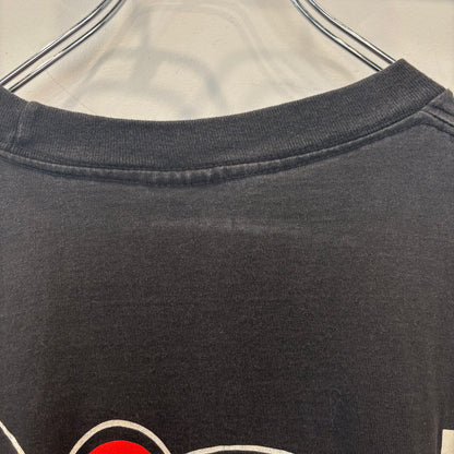 90's Disney ミニーマウス 両面プリント tシャツ黒(XXXXL)/C0503T