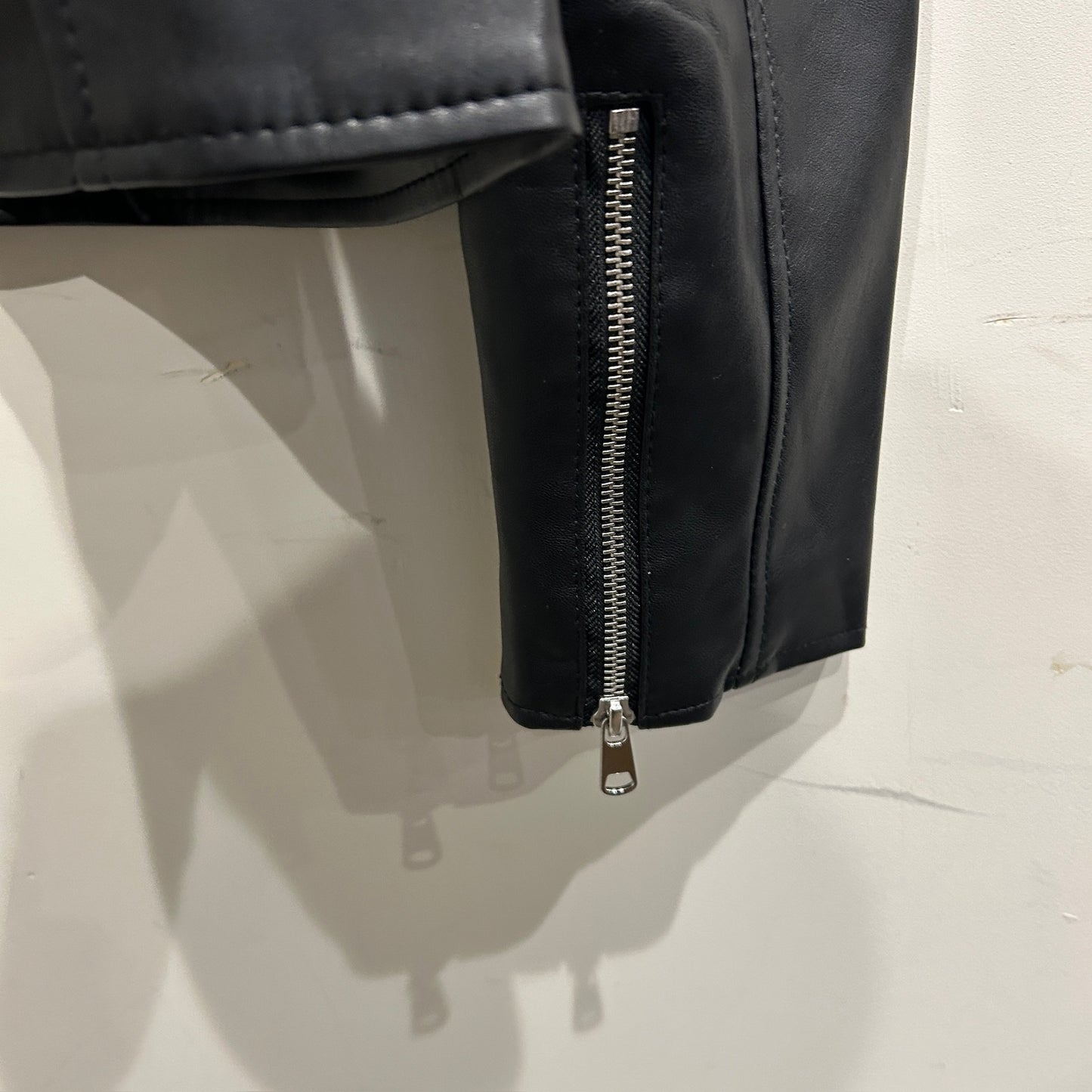 00's WHET BLU fake leather jacket フェイクレザー シングルライダース ジャケット (L)/B0554J-SO