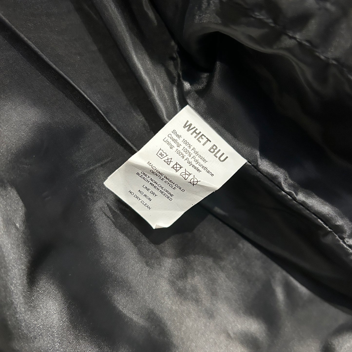 00's WHET BLU fake leather jacket フェイクレザー シングルライダース ジャケット (L)/B0554J-SO