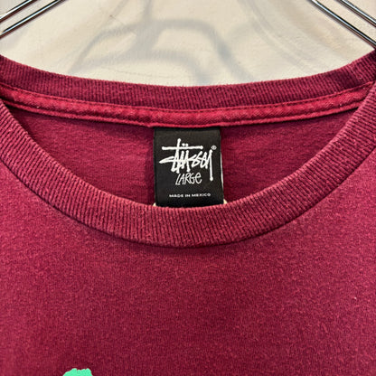 00's Stussy ステューシー Interglactic Roots Crew 宇宙飛行士Tシャツ バーガンディ (L)/B2089T-SO