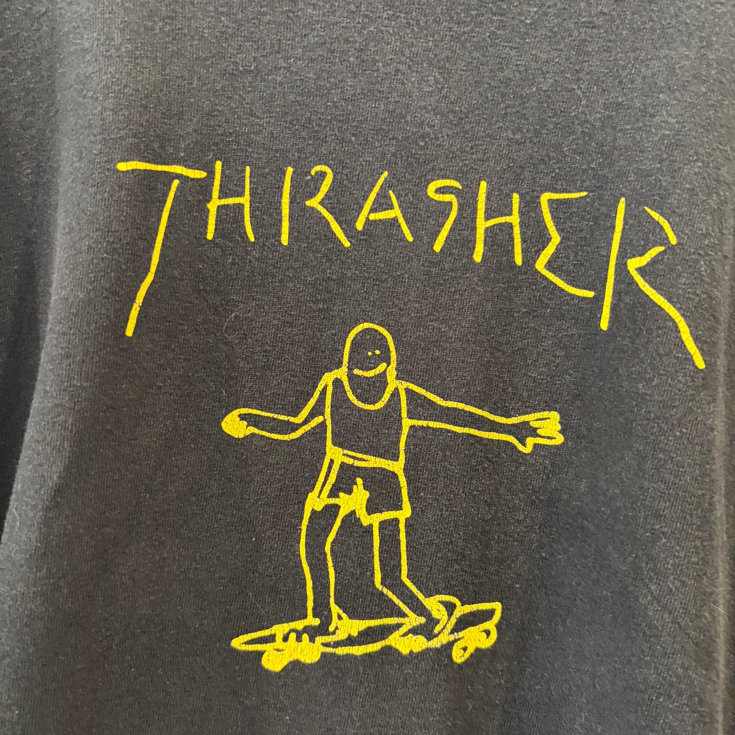 00's Thrasher スラッシャー ゴンズ スケーターアートTシャツ 黒 (XL)/C1090T-SO