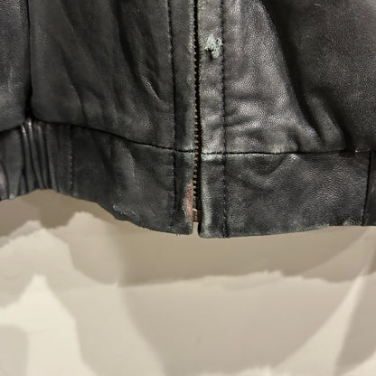 00's CHAPS leather jacket チャップス レザー ジャケット ブラック (M)/A8867J-SO