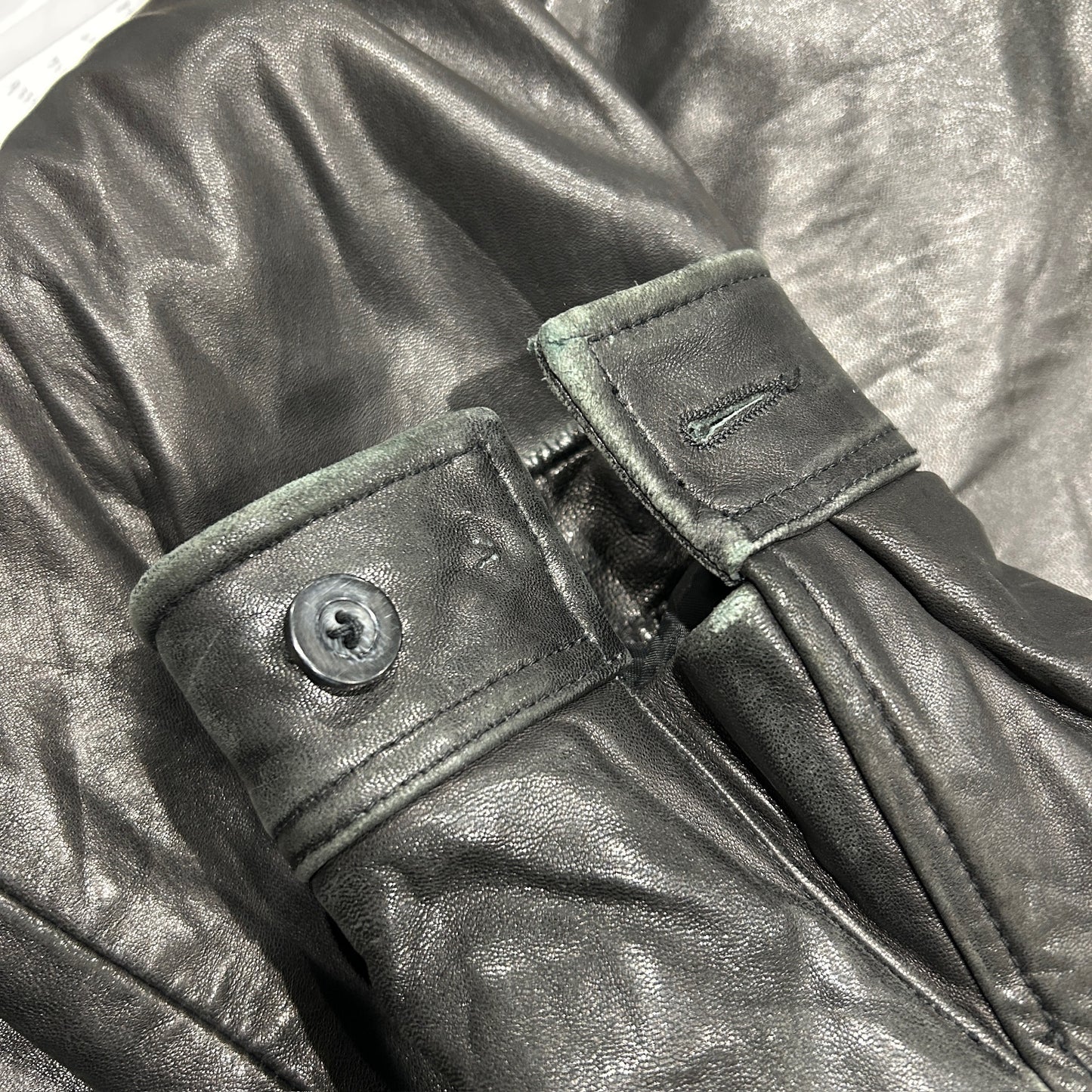 00's CHAPS leather jacket チャップス レザー ジャケット ブラック (M)/A8867J-SO