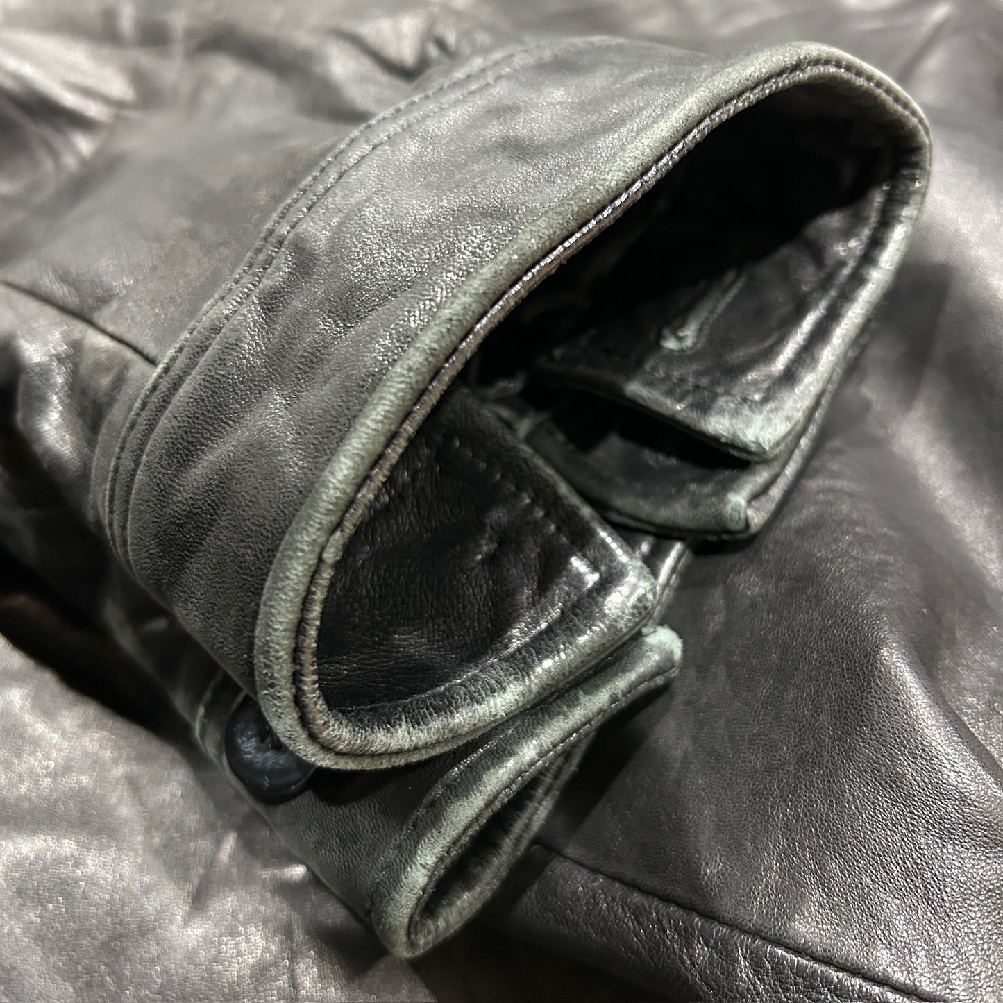 00's CHAPS leather jacket チャップス レザー ジャケット ブラック (M)/A8867J-SO