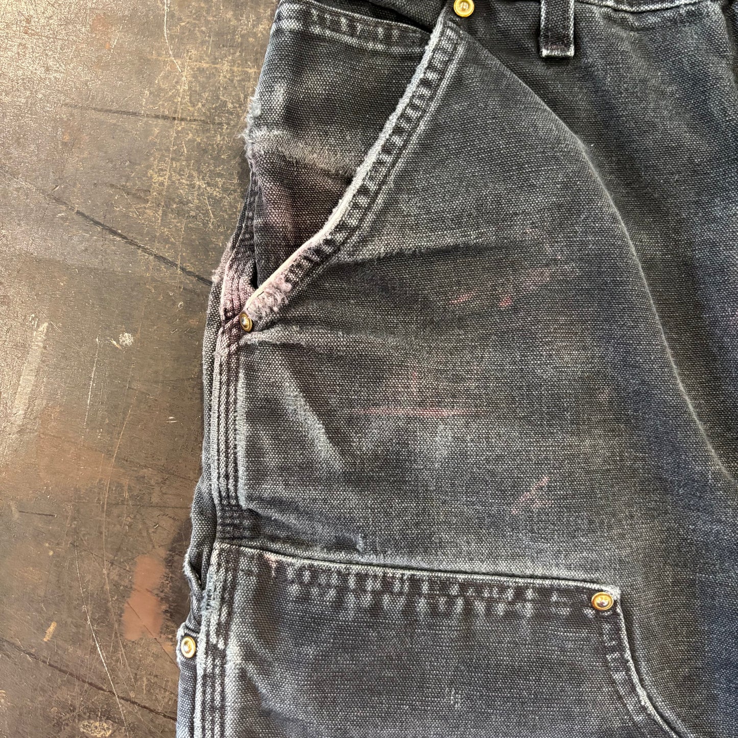 00’s Carhartt ダブルニー BLK ブラック (31×30)/C0453P-SO