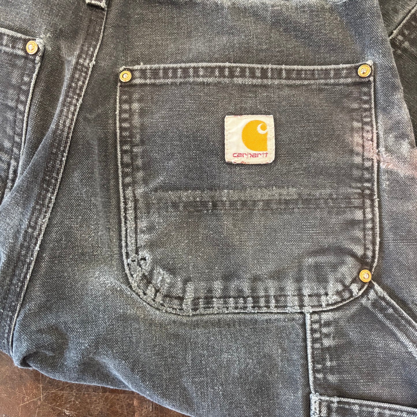 00’s Carhartt ダブルニー BLK ブラック (31×30)/C0453P-SO