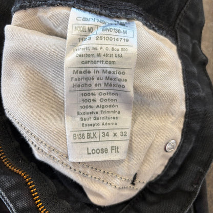 Carhartt ダブルニー BLK ブラック(34×32)/B3429P-SO