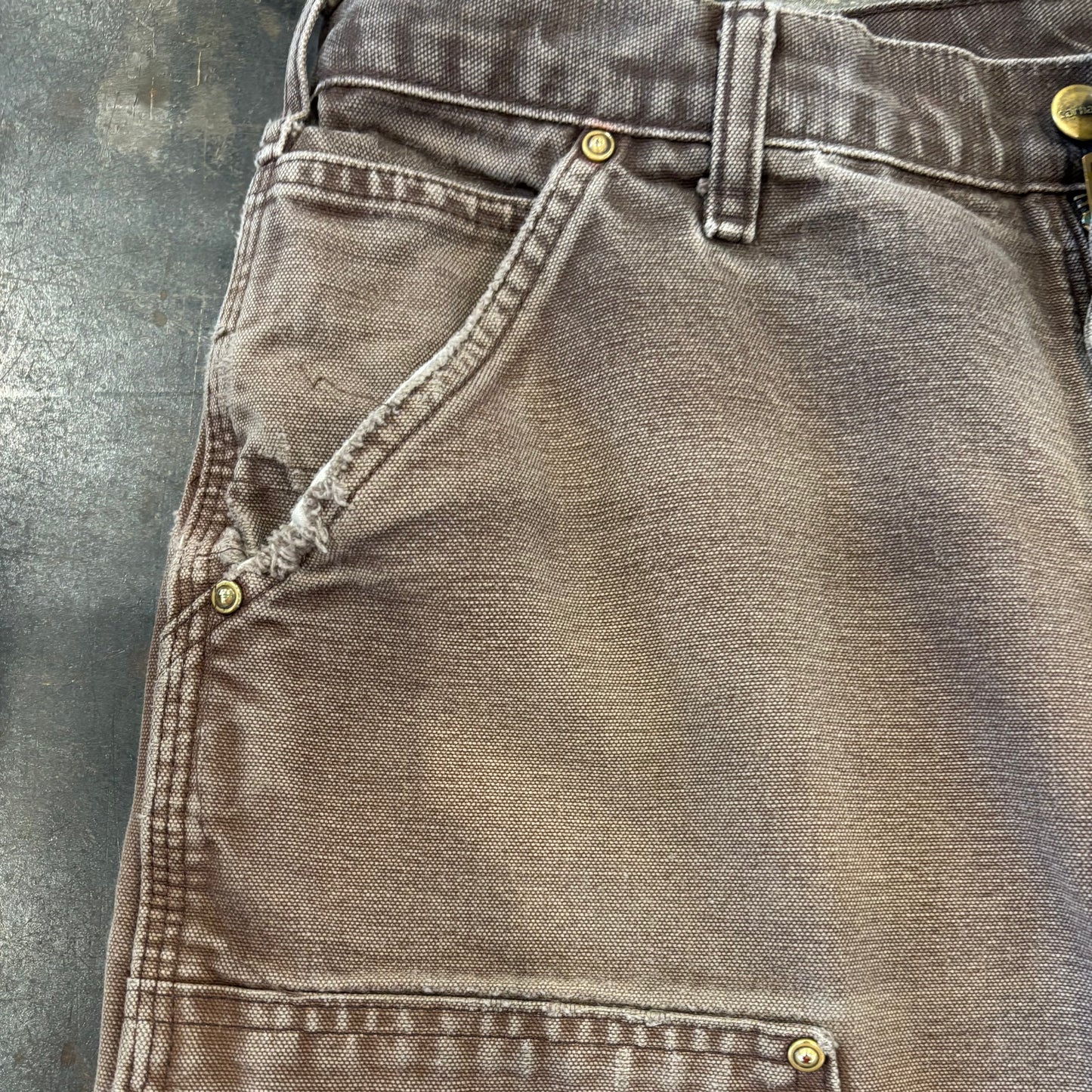 00’s Carhartt ダブルニー DKB ダークブラウン (32×30)/C0443P-SO