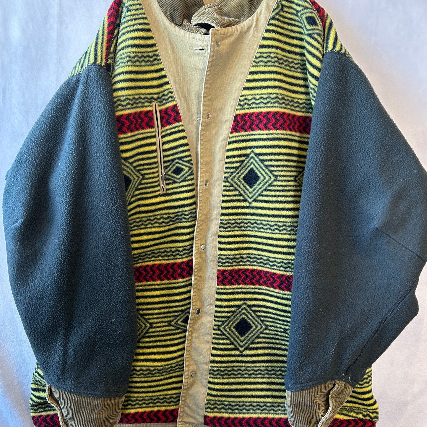 90's Patagonia パタゴニア ヌエボレンジコート ブルズアイ 裏フリース(L)/A9887J-SO