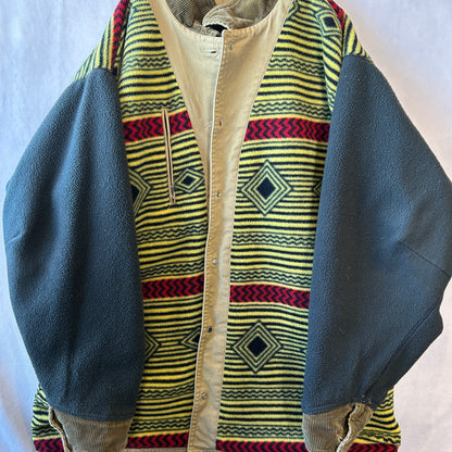 90's Patagonia パタゴニア ヌエボレンジコート ブルズアイ 裏フリース(L)/A9887J-SO