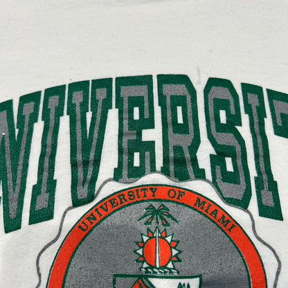 80's champion "UNIVERSITY OF MIAMI" T-shirt (L)/A6917T-SO