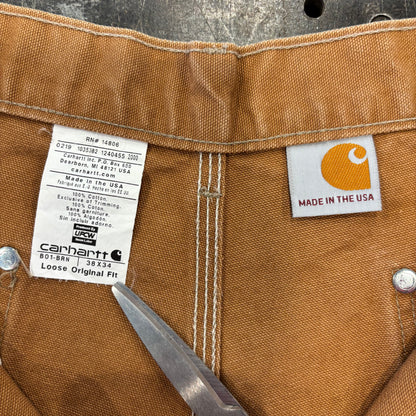 Carhartt ダブルニー BRN ブラウン(38×34)/C0454P-SO