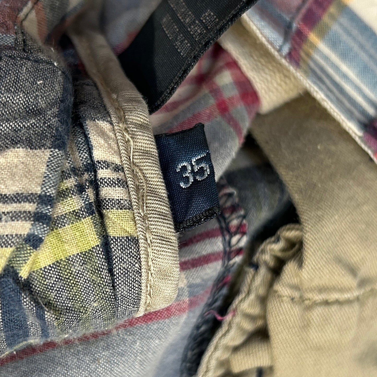 00's Polo by Ralph Lauren ラルフローレン パッチワーク ギミックショートパンツ 白青桃黄 (w35)/B0797P-SO