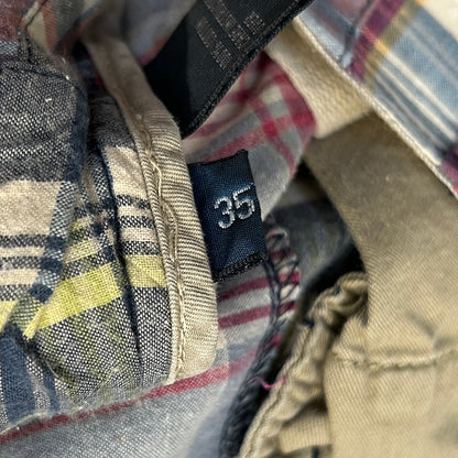 00's Polo by Ralph Lauren ラルフローレン パッチワーク ギミックショートパンツ 白青桃黄 (w35)/B0797P-SO