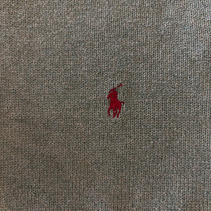 00's  Polo RALPH LAUREN  ハーフジップ  コットンニット 緑 XXL /B0735K-SO