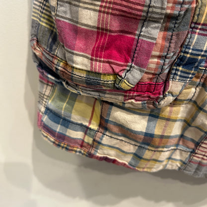 00's Polo by Ralph Lauren ラルフローレン パッチワーク ギミックショートパンツ 白青桃黄 (w35)/B0797P-SO
