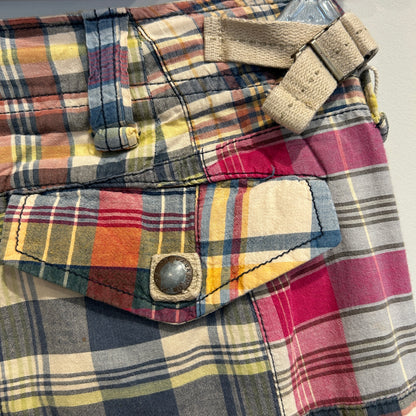 00's Polo by Ralph Lauren ラルフローレン パッチワーク ギミックショートパンツ 白青桃黄 (w35)/B0797P-SO