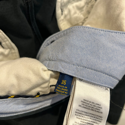 00's POLO RALPH LAUREN ラルフローレン チノ ショートパンツ 黒 (w35)/C0899P-SO
