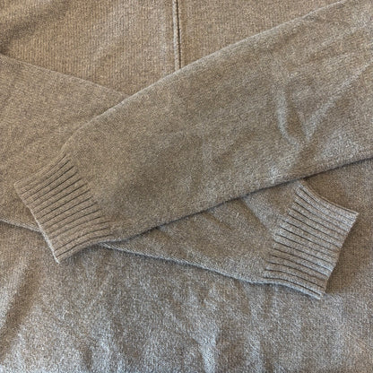 00's  POLO RALPH LAUREN  ハーフジップ コットンニット グレー L /B1497K-SO