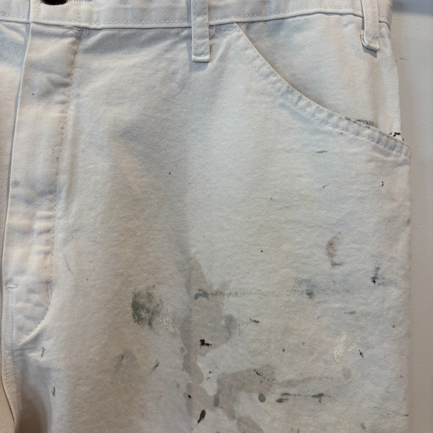 00's Dickies ディッキーズ Sherwin Williams 企業ロゴ ペインター ワークパンツ 白 (38×32)/B3943P-SO