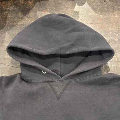 90's Champion チャンピオン 刺繍 スウェット フーディー ブラック (L) /B3003S-SO