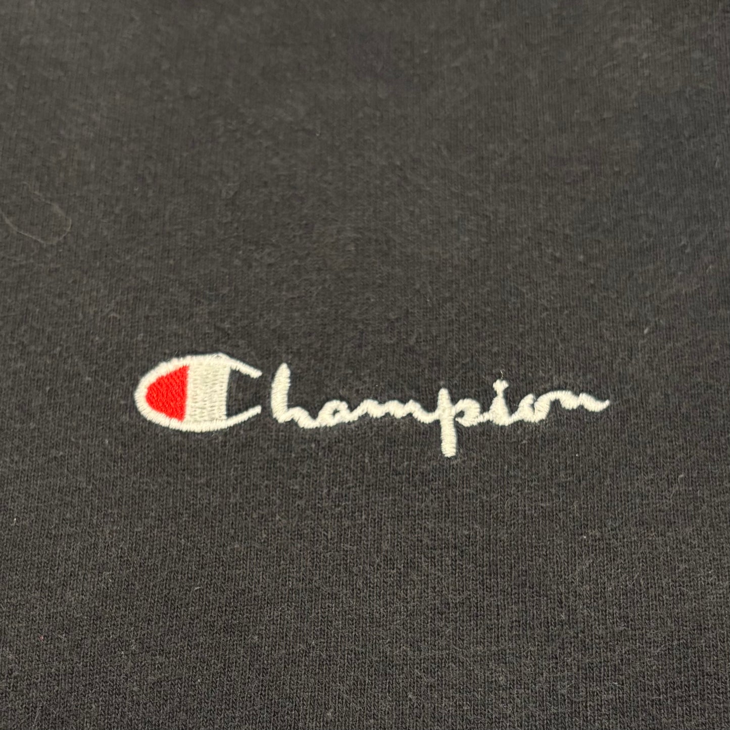 90's Champion チャンピオン 刺繍 スウェット フーディー ブラック (L) /B3003S-SO