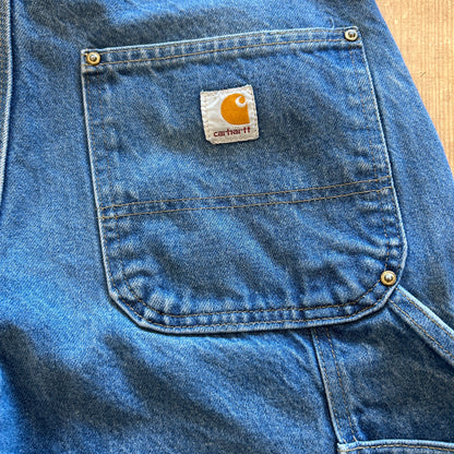 00's Carhartt カーハート デニム ダブルニーパンツ サスペンダーボタン B07 DNM(33×32)/B2759P-SO