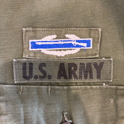 60's US ARMY ユーティリティーシャツ OG 107 パッチ  ミリタリー カーキ (サイズ不明)/A4956SH-SO