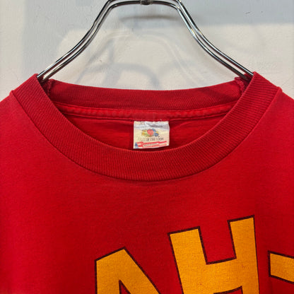 90's FRUIT OF THE LOOM Disney On Ice キャラクターTシャツ 赤(XL)/B3946T-SO