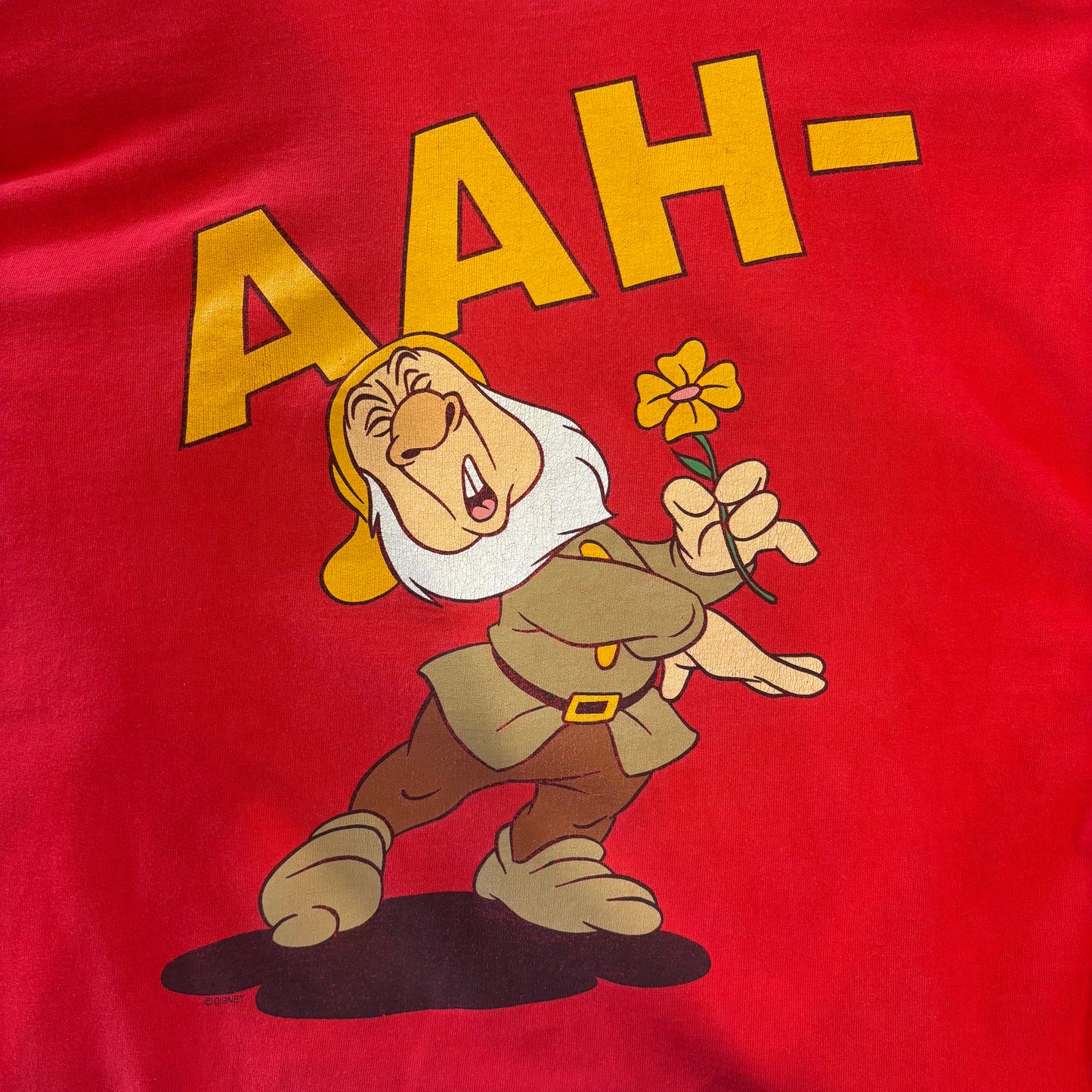 90's FRUIT OF THE LOOM Disney On Ice キャラクターTシャツ 赤(XL)/B3946T-SO