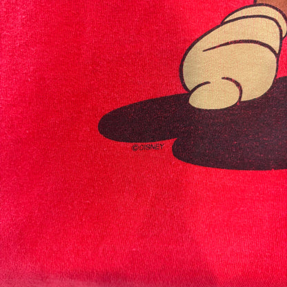 90's FRUIT OF THE LOOM Disney On Ice キャラクターTシャツ 赤(XL)/B3946T-SO