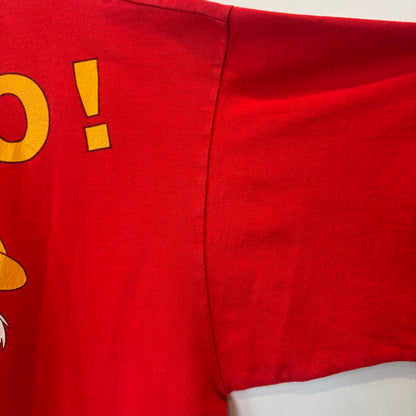 90's FRUIT OF THE LOOM Disney On Ice キャラクターTシャツ 赤(XL)/B3946T-SO