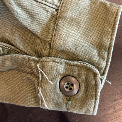 70's US ARMY ユーティリティーシャツ OG 107 ミリタリー カーキ (M)/A7736SH-SO