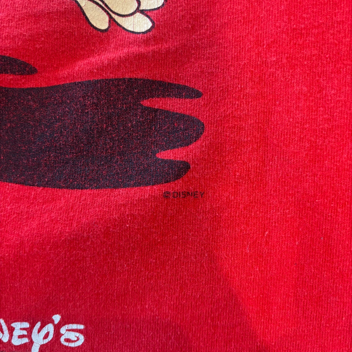 90's FRUIT OF THE LOOM Disney On Ice キャラクターTシャツ 赤(XL)/B3946T-SO
