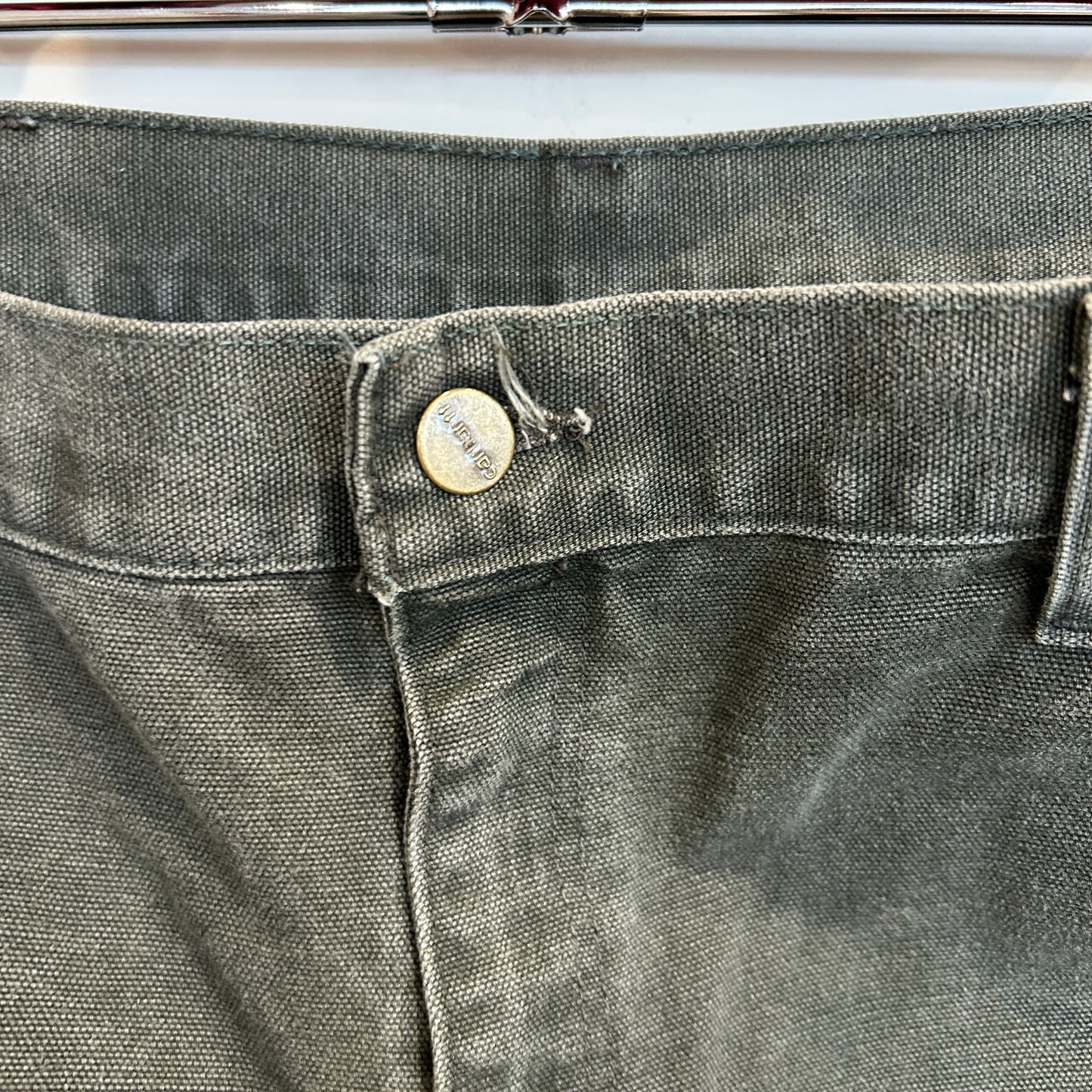 00's Carhartt カーハート ペインターショートパンツ モスグリーン (サイズ不明)/B3673P-SO