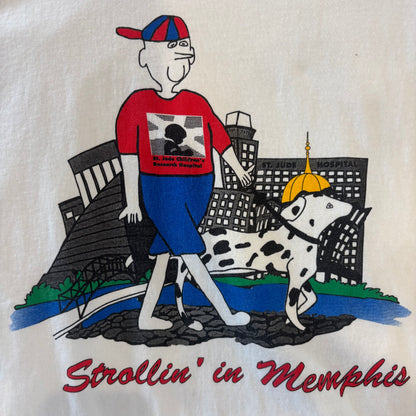 90's Hanes Heavy Weight Kroger "Showcace of Dogs" アドバタイジングTシャツ 白(L)/B3947T-SO