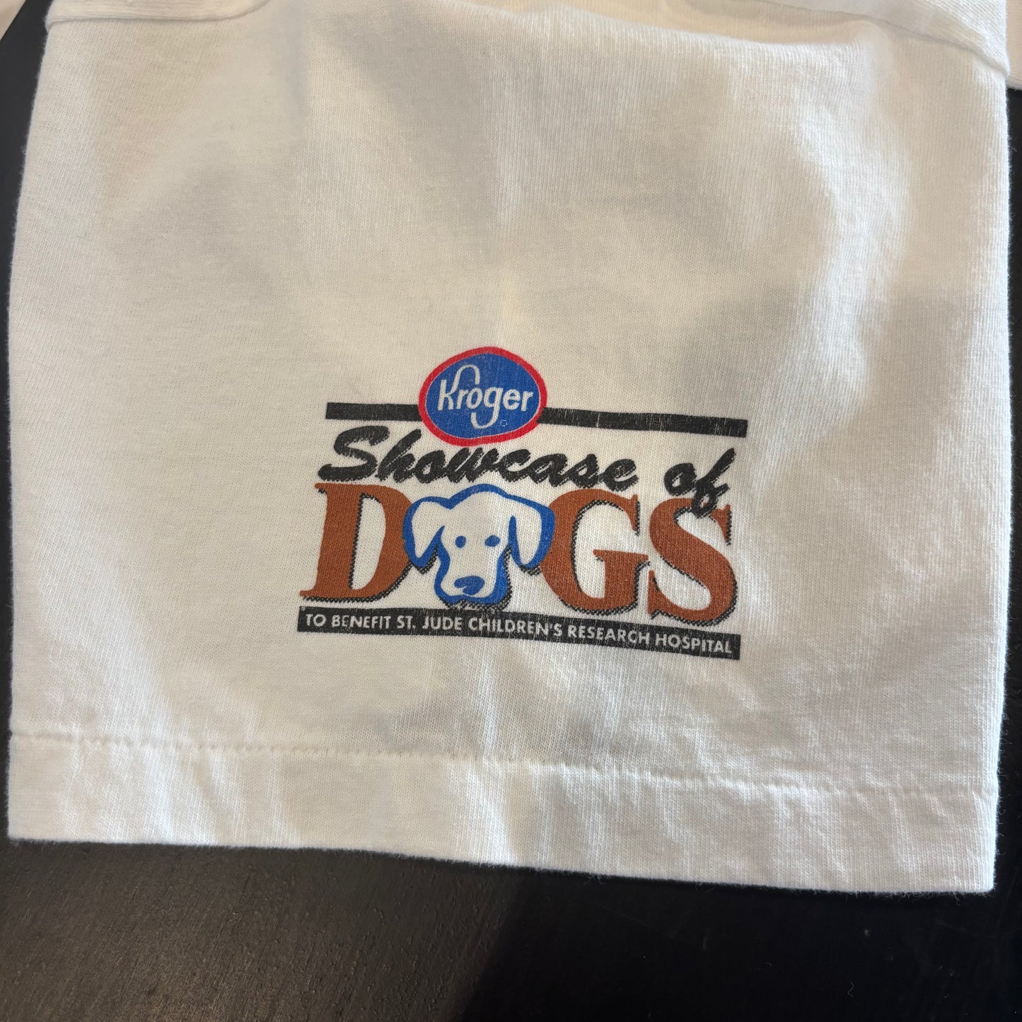 90's Hanes Heavy Weight Kroger "Showcace of Dogs" アドバタイジングTシャツ 白(L)/B3947T-SO