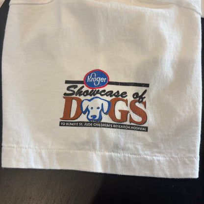 90's Hanes Heavy Weight Kroger "Showcace of Dogs" アドバタイジングTシャツ 白(L)/B3947T-SO