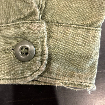 70's US ARMY ユーティリティーシャツ OG 107 ミリタリー カーキ (L)/A7732SH-SO