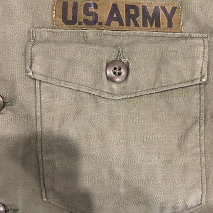 70's US ARMY ユーティリティーシャツ OG 107 ミリタリー カーキ (L)/A4963SH-SO