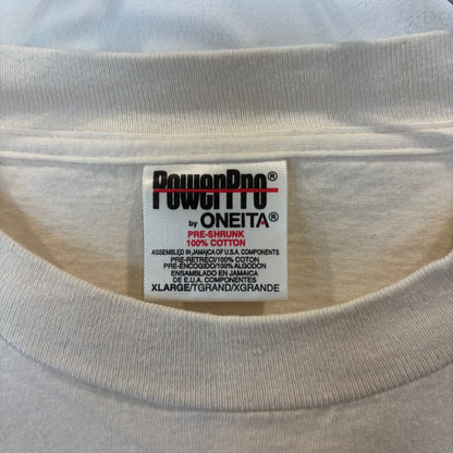 90's ONEITA Yogi Bear ヨギ・ベア 刺繍キャラクターTシャツ アイボリー(XL)/B3949T-SO