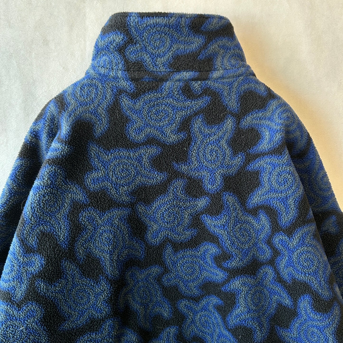 90's Patagonia パタゴニア "Zen Turtle" ゼンタートル スナップT フリースプルオーバー 青黒(M)/A9734F-SO