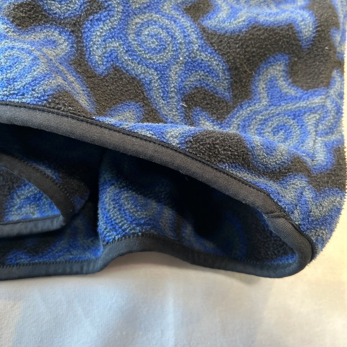 90's Patagonia パタゴニア "Zen Turtle" ゼンタートル スナップT フリースプルオーバー 青黒(M)/A9734F-SO