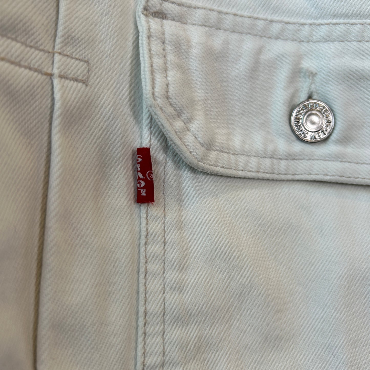 90's Euro Levi's リーバイス 70502-02 2ndタイプ トラッカージャケット イタリア製 ホワイト(L)/A7538J-SO