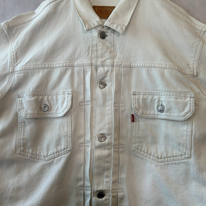 90's Euro Levi's リーバイス 70502-02 2ndタイプ トラッカージャケット イタリア製 ホワイト(L)/A7538J-SO